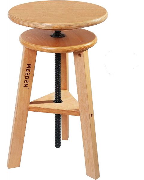MEEDEN Wooden Drafting Stool with Adjustable Height