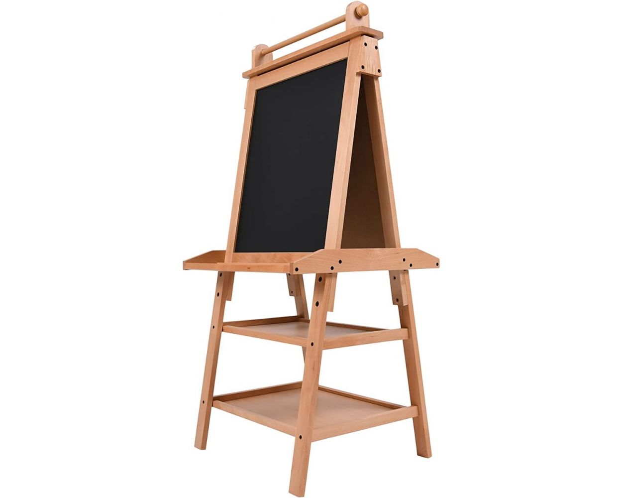 MEEDEN Solid Beechwood with Double-Sided Standing Black & White Board Art  Easel
