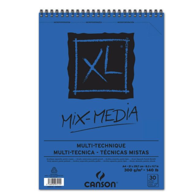 Canson XL Mixed Media Spiral Pad - 300gsm - A3